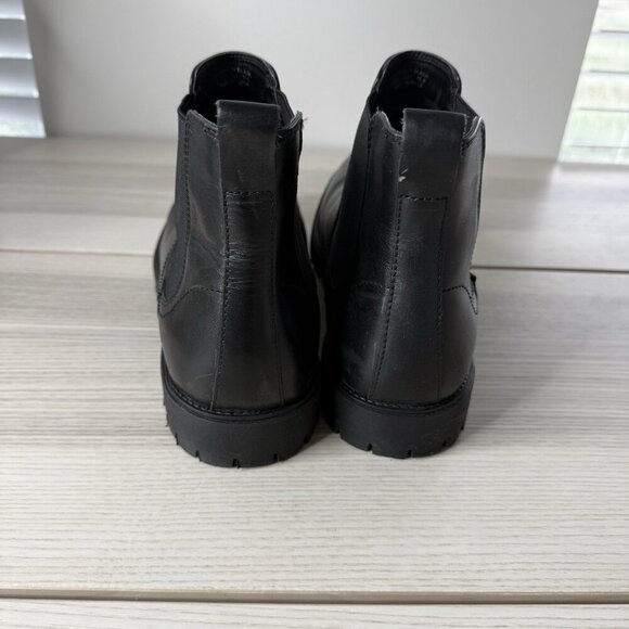 Men's Chelsea Ankle Boots Classic Dress Casual Elastic Slip On Shoes Black 11.5 - Picture 9 of 13